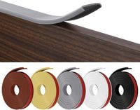 Merkloos / Sans marque BabyFlex U-vormige randafwerking, baby flexibele TPE tafelhoekbeschermer, baby tafelhoekbeschermer met lijm, geschikt voor tafel- en meubelhoeken, Grijs, 20mm*10m