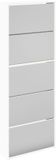 vidaXL Schoenenkast met 5 spiegels 63x17x169,5 cm wit