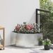 VidaXL Hoek plantbak zilver 60 x 60 x 35 cm verzinkt staal