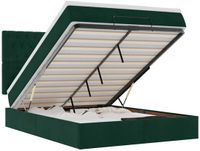 vidaXL - Ottoman Bed with Mattresses - 140x190cm - Dark Green Velvet
