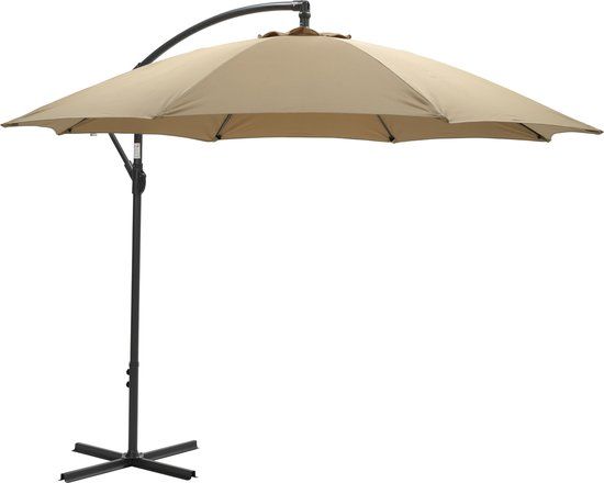 Garden Impressions Athene Zweefparasol - ø300 cm - Taupe