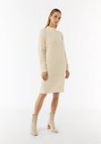 comma Robe en maille à col rond crème