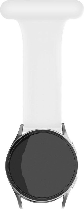 Strap-it 20mm Verpleegkundige Band - Wit - Geschikt voor Samsung Galaxy Watch & Polar Ignite/Unite
