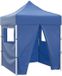 vidaXL Partytent met 4 zijwanden inklapbaar 2x2 m staal blauw
