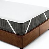 Lavea® Matrasbeschermer 200x200 cm – Waterdichte Matrashoes, Ademend Katoen-Polyester Mengsel, met 4 Elastische Hoeken, Hypoallergeen, Wasbaar en Duurzaam, Wit