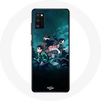 Maniacase Hoesje voor Samsung Galaxy A41 Demon Slayer Manga Tanjiro en Nezuko