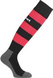 Uhlsport Team Pro Essential Stripe Voetbalkousen - Zwart / Rood | Maat: 45-47