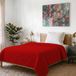 Italian Bed Linen Satijn Zomer Quilt, Polyester, Rood, 170x250cm