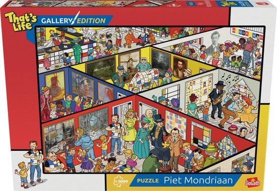 Goliath That's Life Gallery Edition: Piet Mondriaan '23 - 1000 Piece Jigsaw Puzzle (68x48cm)