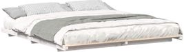 vidaXL Bedframe, wit, 200 x 210 cm, massief grenen