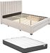 Vente-unique Cadre de lit tissu beige 140 x 200 cm
