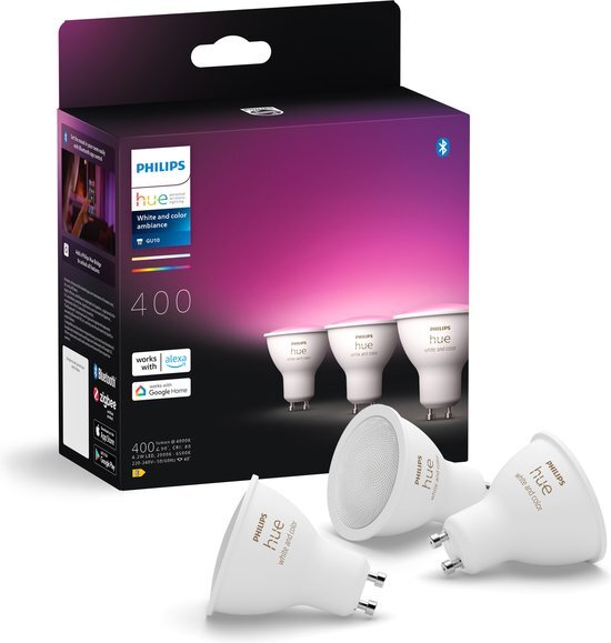 Philips Hue Spot - wit en gekleurd licht - 3 pack - GU10