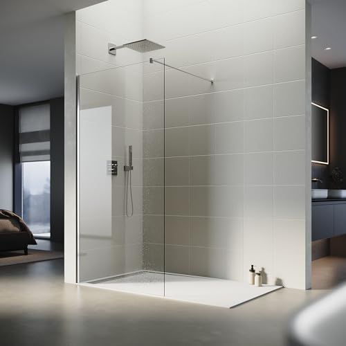 SONNI Douchewand Glas 120 x 200 cm Walk In Douche 8 mm NANO Glas Douchescheidingswand Badkuip Douchewand