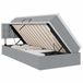 vidaXL LED opbergbed met matras Lichtgrijs 90 x 190 cm Stof