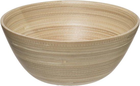 Naturel Bamboe Serveerschalen 4 STUKS - 17 cm - Bolvormig