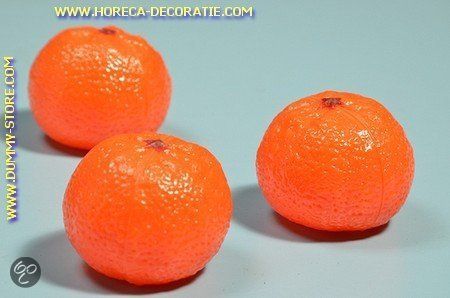 Horeca-decoratie.com Mandarijnen 3 stuks - 65x50 mm - Fruitdummy