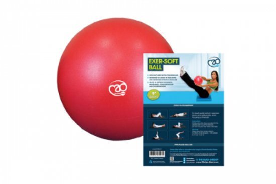 Fitness-Mad Exer-soft pilates bal anti-slip 23 cm rood