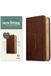 NLT Easy Access System Europe Oü NLT Pocket Thinline Bible, Filament Enabled (Leatherlike, Brown Cross, Red Letter)