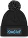 Bellatio Decorations Wintersport muts met pompom - Zwart - Glitter - Unisex