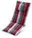 Beautissu HighLux HL, 120x50x7 cm, carreaux gris, rouge et bleu clair, coussin de chaise de jardin