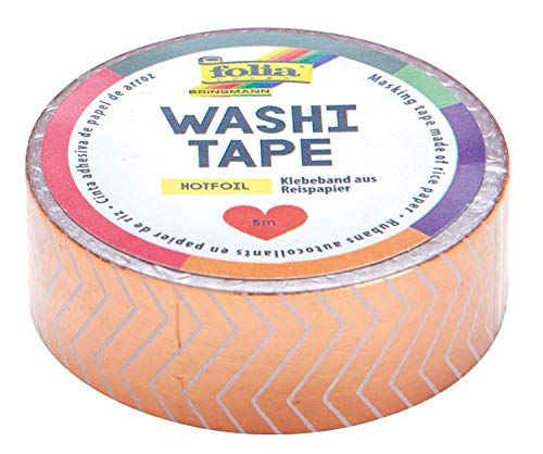 Folia Washi Tape - Rose Gold Stripes - 15mm x 5m