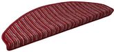 vidaXL Zelfklevende trapmatten 15 stuks 65 x 21 cm Rood