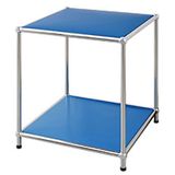 FLOORDIREKT Metalen Rek Concept Epure MK-012 - 2-Laags Opbergrek Met Open Planken - 40 x 46 x 40 cm - Blauw