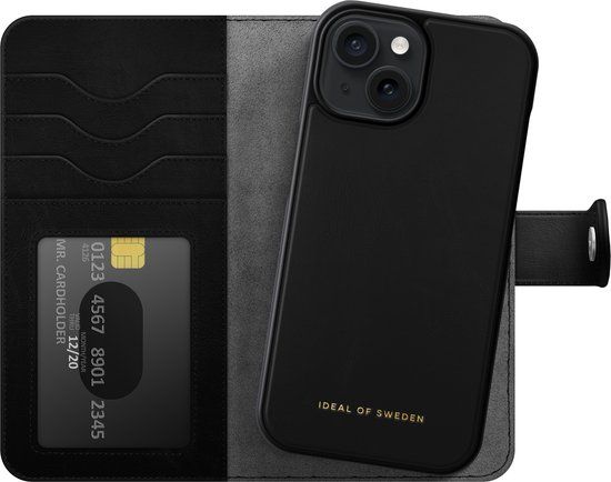 iDeal of Sweden Magnet Wallet+ Bookcase geschikt voor Apple iPhone 15 - Black