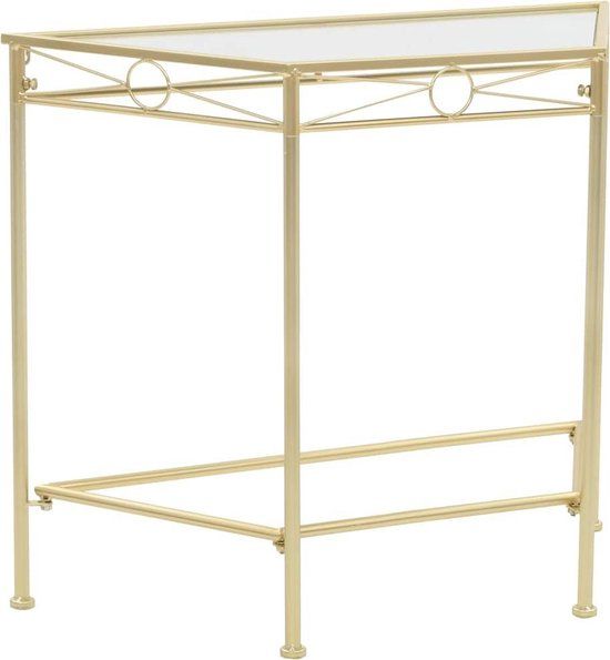 vidaXL Vintage Bijzettafel Metaal Goud 87x34x73 cm