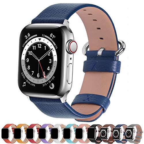 Fullmosa Compatibel met Apple Watch Band 42mm 44mm 45mm - Donkerblauw