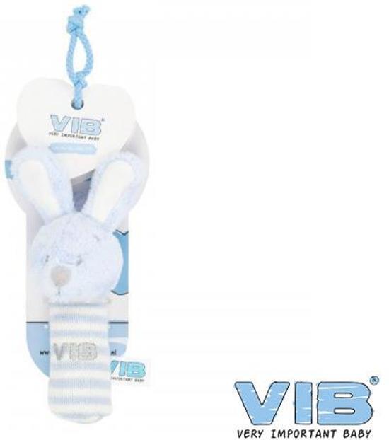 VIB Pluche Konijn Squeaker met Piep Very Important Rabbit Blauw