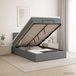 Maison Exclusive Lit coffre avec matelas, gris foncé, 120 x 190 cm, revêtement en tissu