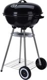 Overige Merken Kogelgrill Houtskoolbarbecue op wielen 46 cm zwart