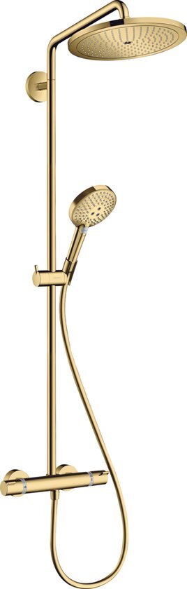 Hansgrohe Croma select s showerpipe 28cm met thermostaat polished gold optic 26890990