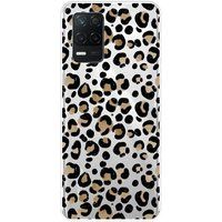 Realme Bedrukt siliconen hoesje compatibel met Realme 8 5G, Realme V13 5G Leopard
