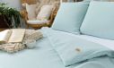 MUNSHINE Linge de coton mousseline, 220x200 cm, vert menthe