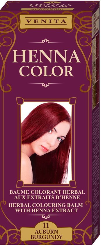 Venita HENNA COLOR BALSEM Burgundy nr.11 Kant-en Klare Natuurlijke Haarverf 0% PPD PTD Ammonia Peroxide etc