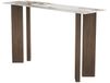 Elma Console avec Plateau en Céramique Style Pandora - 140 cm - Marron
