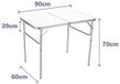 Marbueno Table pliante blanc 90 x 70 x 60 cm