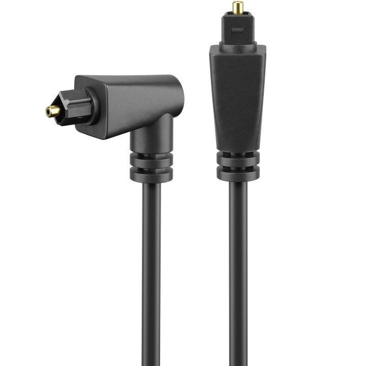 Goobay Toslink-kabel 90 ° gebogen, 2 Meter, 1