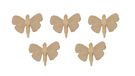 Décopatch AP144Opack - Lot de 5 supports en papier brun pulpé, Papillon, 14x9x2 cm