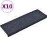 vidaXL Trapmatten, Zelfklevend, 10 stuks, 65x21x4 cm, Antraciet, Rechthoekige Rand