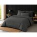 Acier Anthracite Pack Complet Housse de couette 240 x 220 cm en percale 78 fils + drap housse 140 x 190 cm