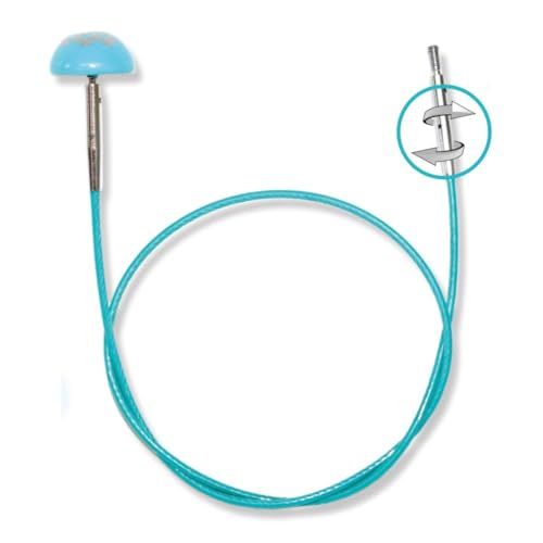 KnitPro Swivel 360 Draaibare Verwisselbare Kabel 60 cm Blauwgroen