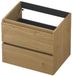 INK - Onderkast 2L Greeploos Houten Keerlijst Fineer - 600x450x520 Mm - Natur Fineer