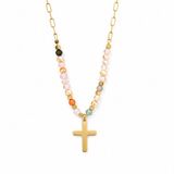 Deja Jewels - Dames ketting met hanger - Goudkleurig edelstaal