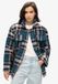 Superdry Ongevoerd Heavyweight Overshirt Dames Shirts Petrol Blue Check