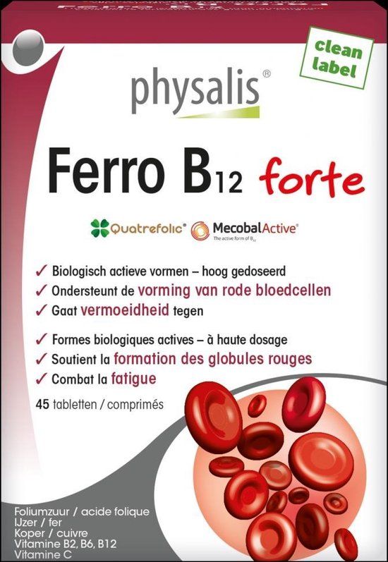Physalis Ferro B12 Forte Tabletten - 45 stuks