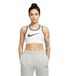 Nike Soutien-gorge de sport en jersey pour femme avec technologie Dry-Fit, brassière bustier FV6275-100, blanc/noir
