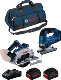 Bosch Professional BOSCH Set BK2023BAG (GKS 18V-57-2 + GST 18V-125 B + 2 x 8,0 Ah ProCORE accu's + GAL18V-160 oplader + transporttas)
